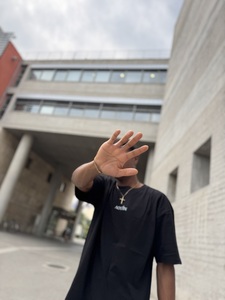 Lupen κοντομάνικο oversized μαύρο Φωτογραφία 8