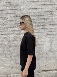 Lupen κοντομάνικο oversized μαύρο Φωτογραφία 3
