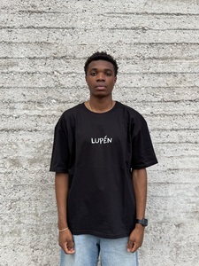 Lupen κοντομάνικο oversized μαύρο Φωτογραφία 3